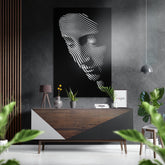 Line Face Brushed Aluminium Dibond Wall Art.